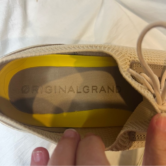 Cole Haan Original Grand Meridian Shoe Women 10 Oxford Oat/Snake Sneaker Loafer - Picture 5 of 10